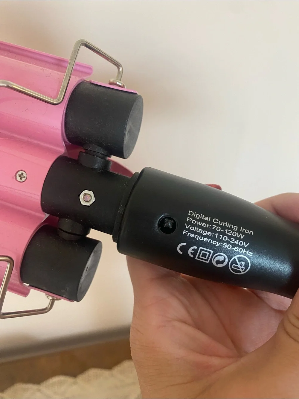 Pink Triple Barrel Mermaid Hair Waver - Professional Styling Tool